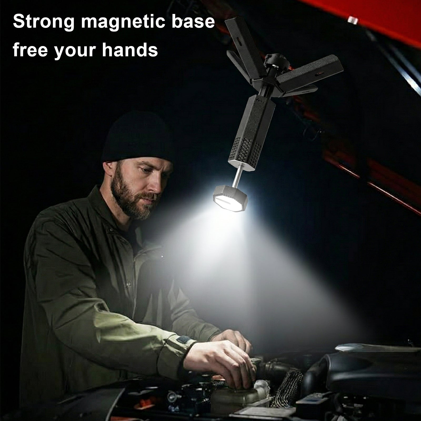 SOS Emergency Rescue Light, Red Blue LED Warning Strobe Light with Tripod for Roadside Breakdown, Outdoor Exploration, Vehicle Safety Hazard Flashing Light